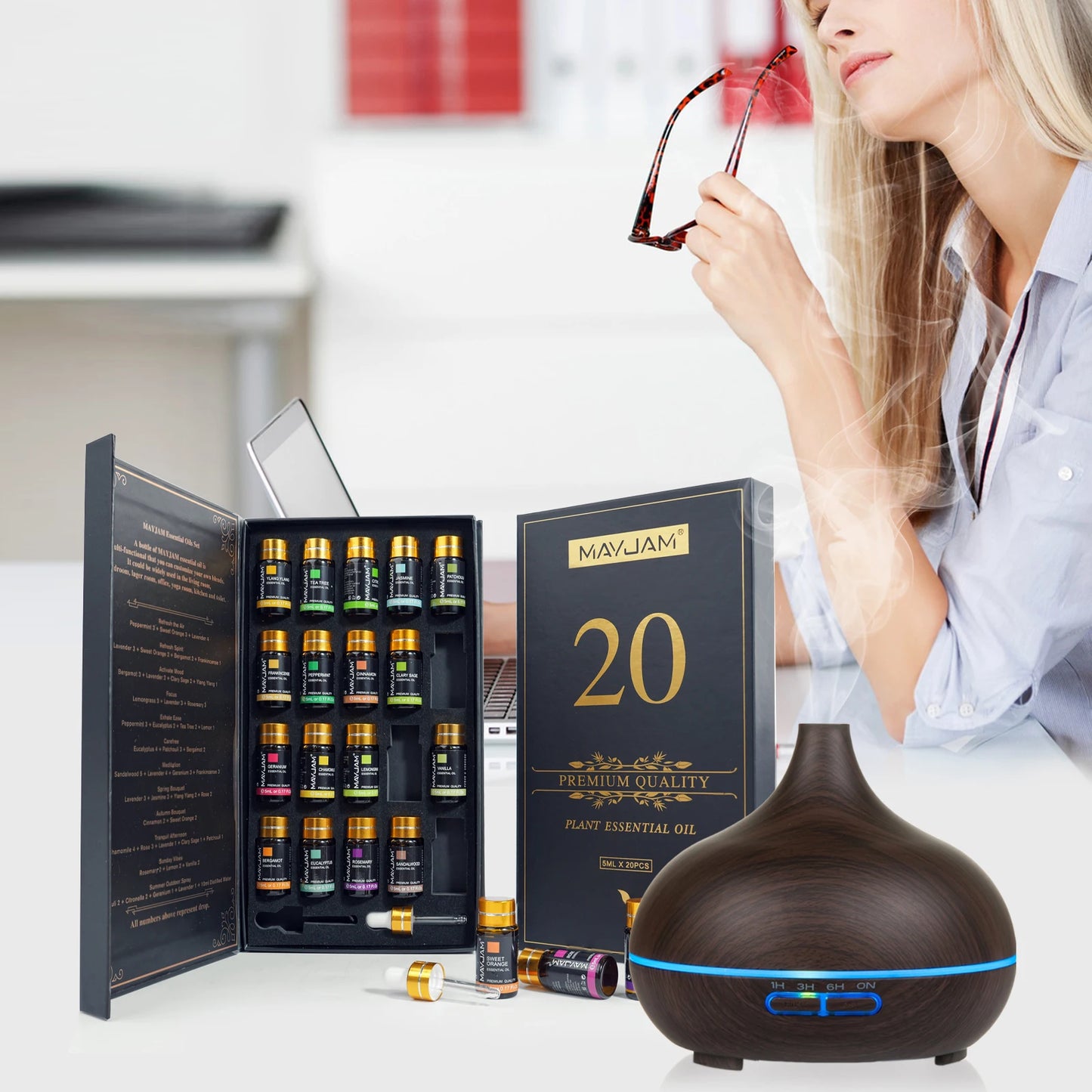 20pcs Kits Gift Box Essential Oil for Diffuser Pure Natural Plant Extract