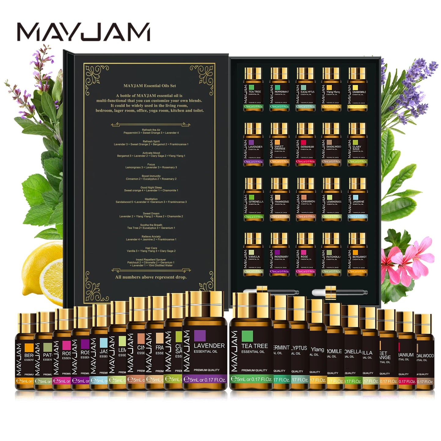20pcs Kits Gift Box Essential Oil for Diffuser Pure Natural Plant Extract
